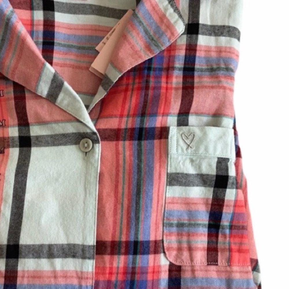 Victoria's Secret Flannel PJ Set Plaid Mint Tartan 9A. - Picture 6 of 8